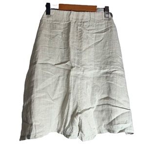 NEW Valentina Naldi Light Cream 100% Linen Shorts Womenโs Plus Size 3X ๐ฎ๐น